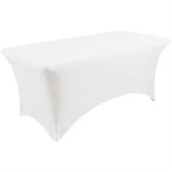 COVER TABLE 8' WHITE STRETCH